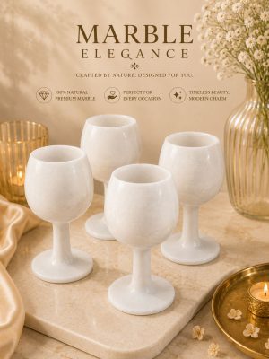 Marble Elegance - Wine Glasses